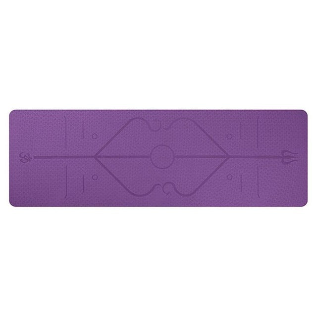 Non Slip TPE Yoga Mat Position Line Beginner My Store