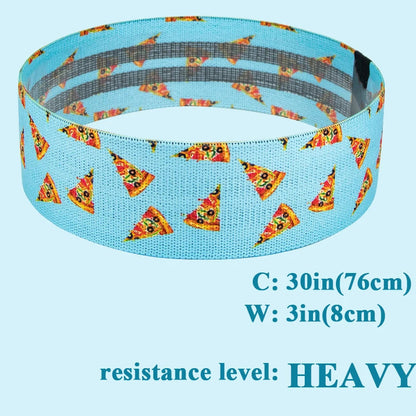 Leg and Hip Resistance Bands with Printed Design Zell Bands