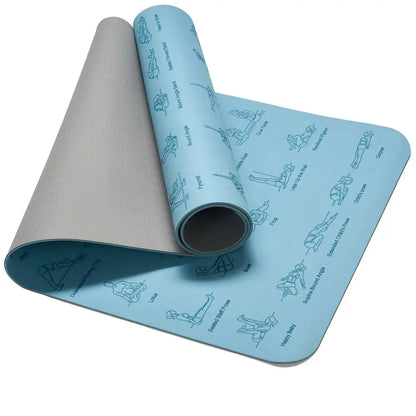 TPE Yoga Mat with printed positions Zell Bands