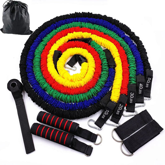 150lbs Resistance Bands Set With Fabric Lining Zell Bands