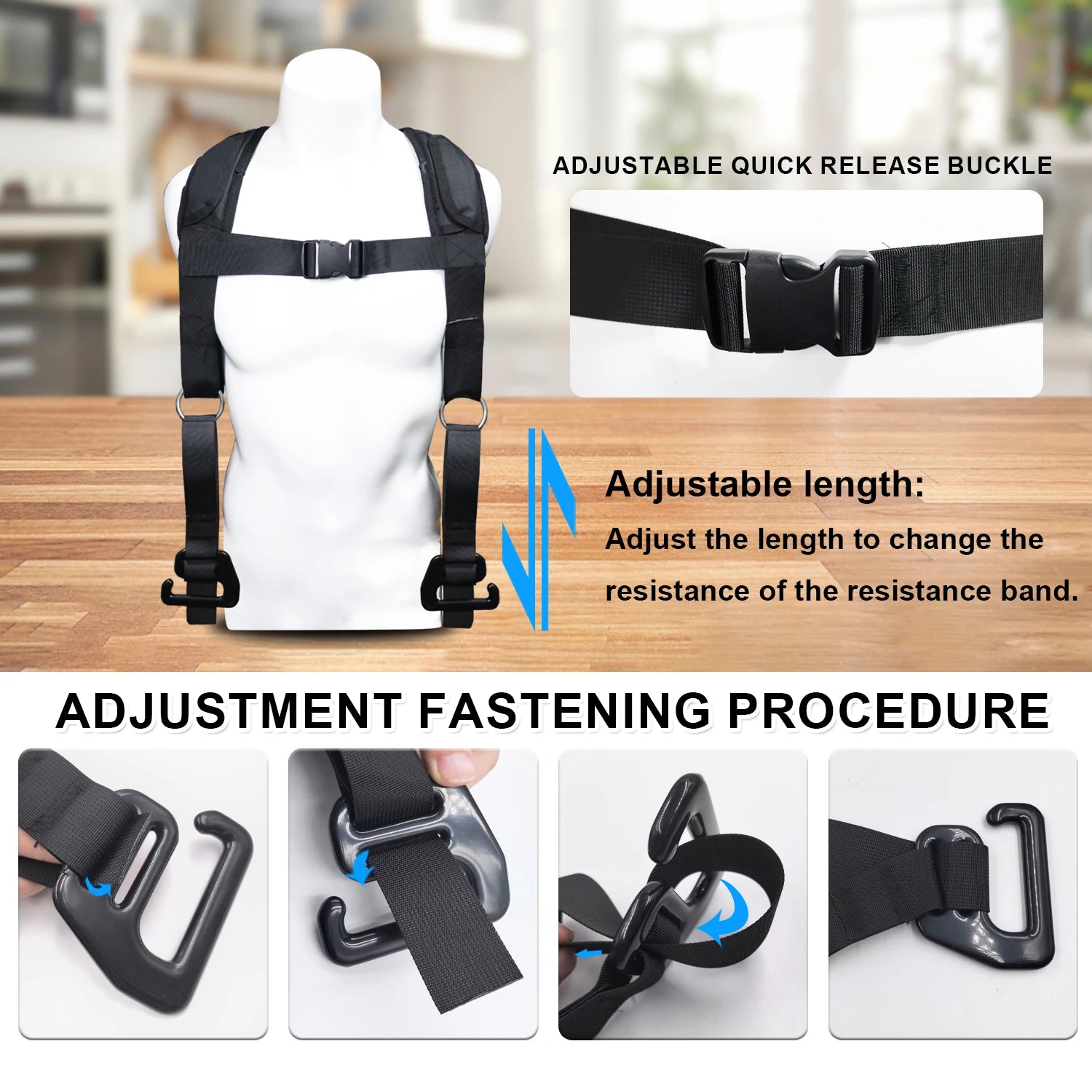 Squat Harness Vest for Resistance Bands Zell Bands