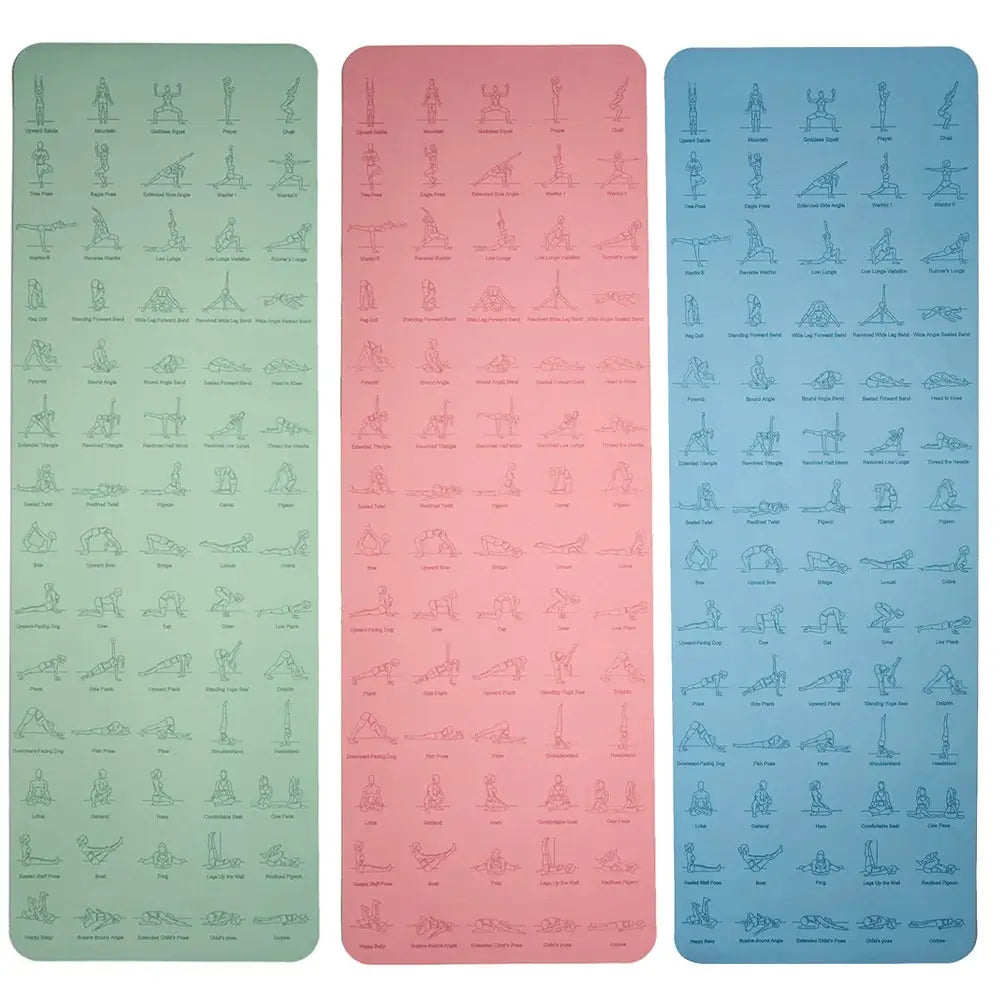 TPE Yoga Mat with printed positions Zell Bands