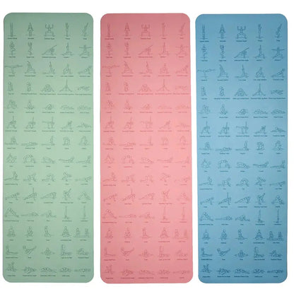 TPE Yoga Mat with printed positions Zell Bands