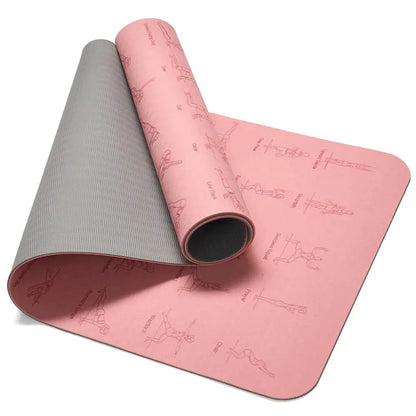 TPE Yoga Mat with printed positions Zell Bands