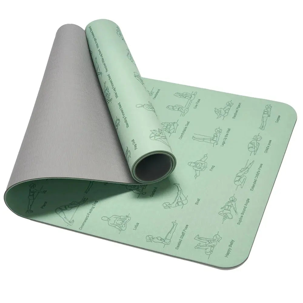 TPE Yoga Mat with printed positions Zell Bands